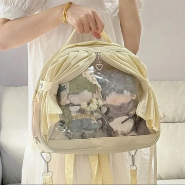 Qfdian Transparent Kawaii Zipper Pleats Women's Handbags All Match Casual Crossbody Bag Y2k Aesthetic Trendy Shoulder Bags Fashion Chic